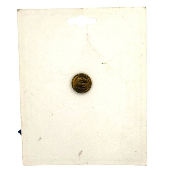 Vintage Patriotic Ribbon Pin w/Gold Tone Eagle On American Flag - Picture 4 of 5